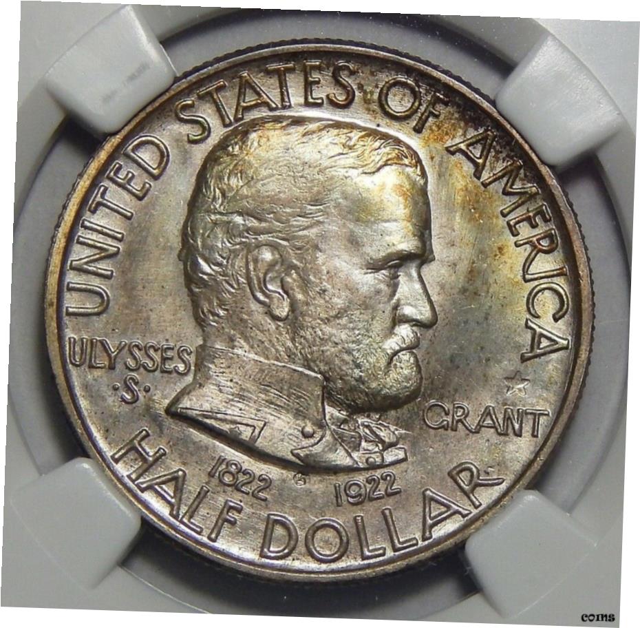 【極美品/品質保証書付】 1922年 NGC MS67 グラント/スター ハーフ ドル シルバー 記念品- show original title