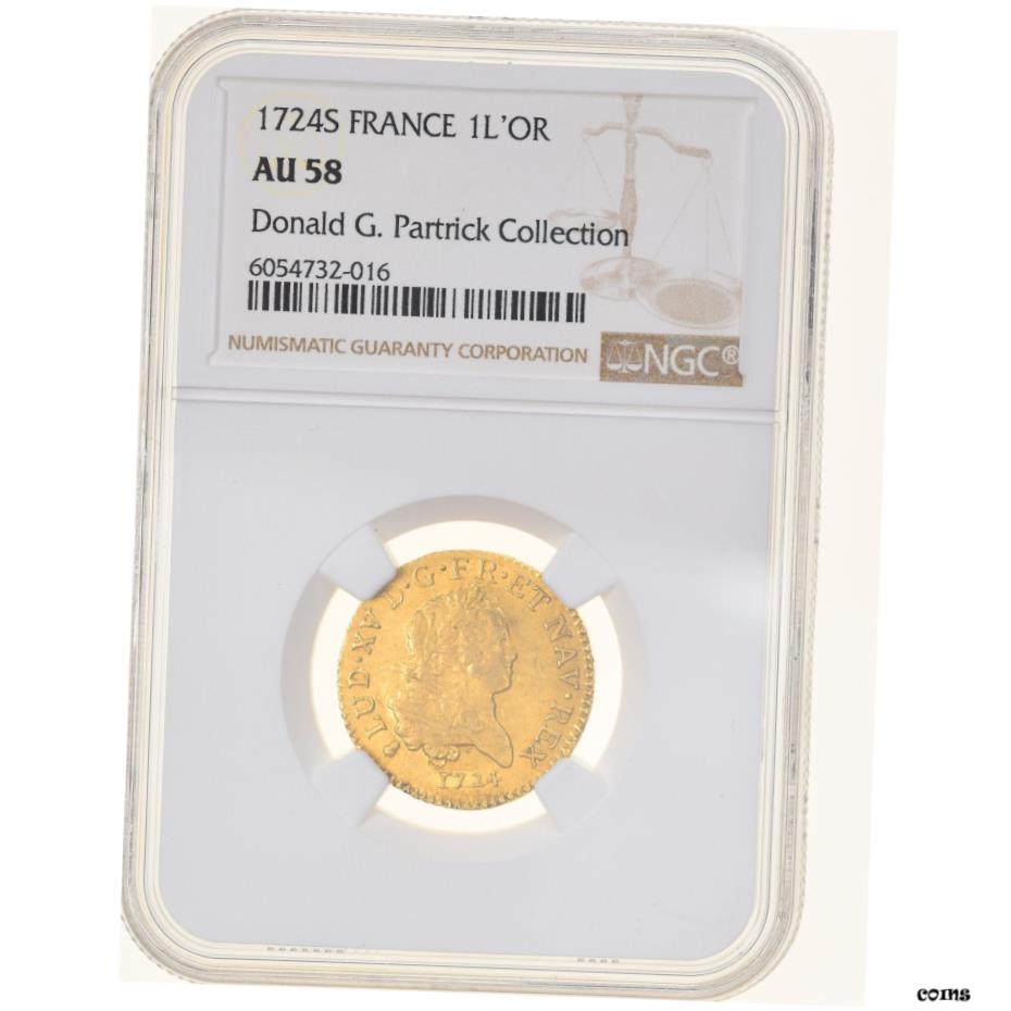   Coin, France, Louis XV, Louis d'or Mirliton, grandes palmes, Louis
