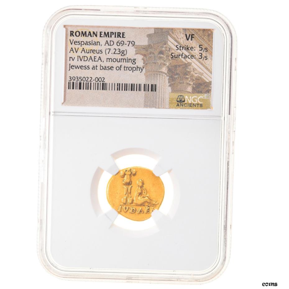 【極美品/品質保証書付】 [#970578] Coin, Judaea Capta, Vespasian, Aureus, 69-70, Rome, Rare, graded, NGC