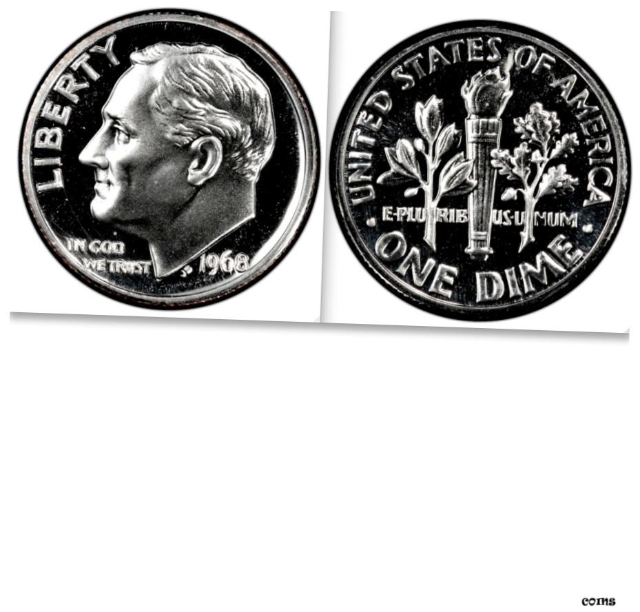 【極美品/品質保証書付】 1968年 No S PCGS PR68 Coin Facts Proof Roosevelt ダイム 10C ごとの サバイブ- show original title