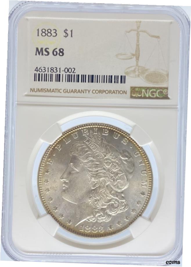 【極美品/品質保証書付】 1883年 モーガン ドル MS68 NGC (#PA4631831002)- show original title