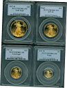 1997-W (1997) 4 コインゴールドイーグルセット $50 $25 $10 PCGS PR70 プルーフ PF70 PR-701997-W (1997...
