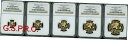 1989-P 5 コインゴールドパンダセット 100Y 50Y 25Y 10Y 5Y 元 NGC プルーフ PF69 PR69!!!1989-P 5 Coin ...