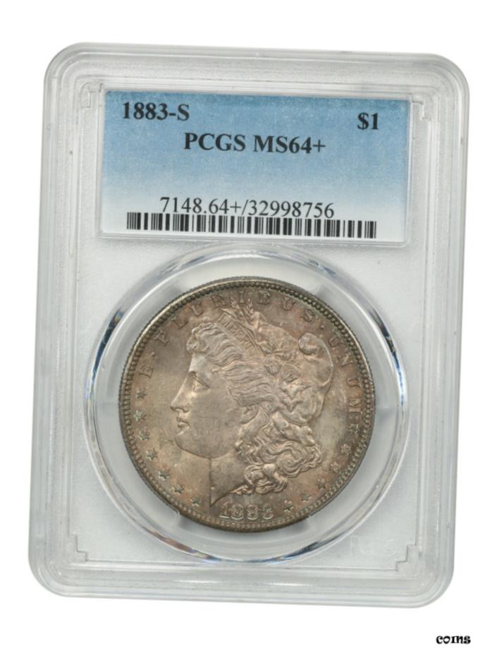 【極美品/品質保証書付】 1883年-S $1 PCGS MS64+ - サンフランシスコからのキー日付-モーガンシルバードル- show original title