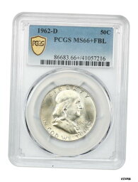 【極美品/品質保証書付】 1962年-D 50c PCGS MS66+ FBL-最もよく知られたもの ！ - フランクリンハーフドル- show original title