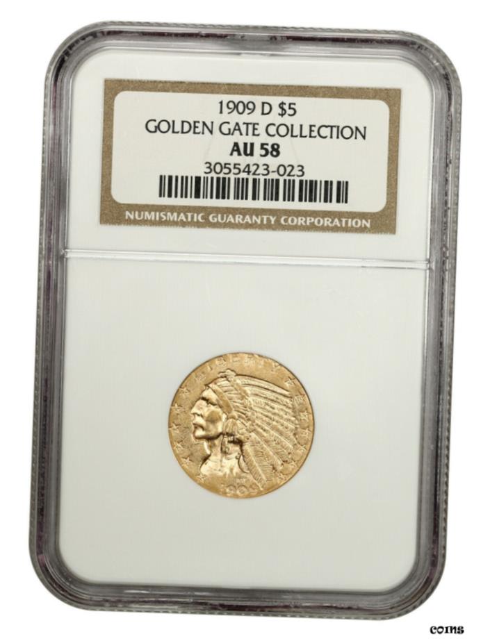 ڶ/ʼݾڽա ƥ    [̵] 1909ǯ-D $5 NGC AU58-졼ȥ -ǥ ϡե- - show original title