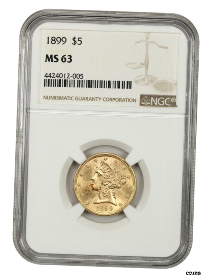 ڶ/ʼݾڽա ƥ    [̵] 1899ǯ $5 NGC MS63-Liberty ϡե-ɥ- show original title