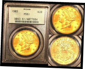 【極美品/品質保証書付】 1903年 $20 PCGS MS61 Liberty ダブルイーグル- show original title