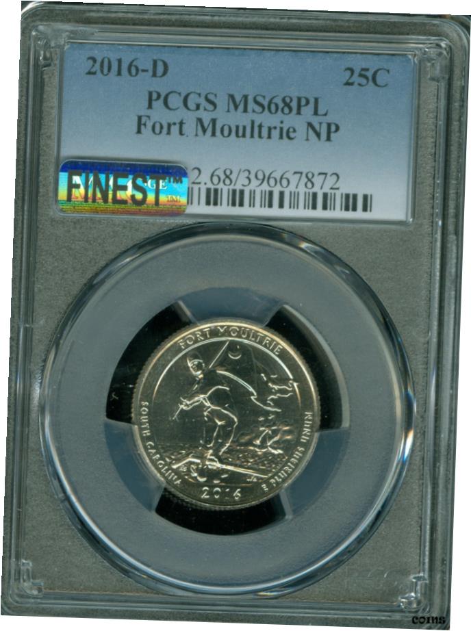 ڶ/ʼݾڽա 2016-D FORT MOULTRIE PCGS MS68 PL MAC Ǿ饰졼 & MAC åȥ쥹 ˥쥢 *- show original title