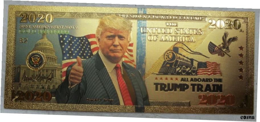 ڶ/ʼݾڽա ƥ    [̵] Donald Trump 2020 Trump Train Note Υ٥ƥ 24K åӥ LG562- show original title