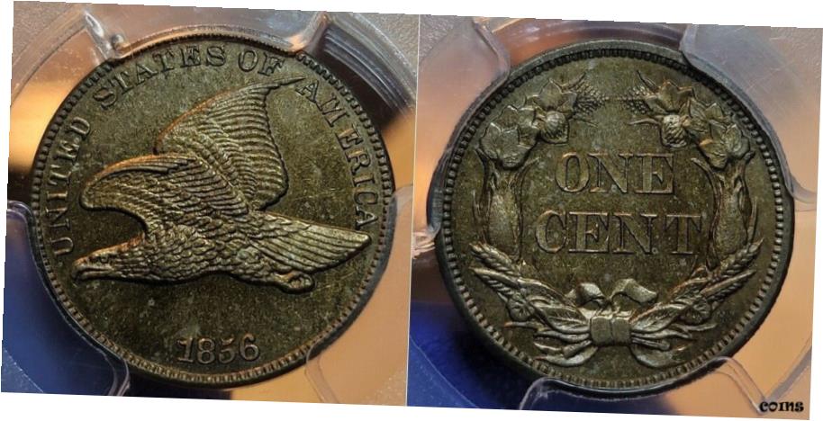 【極美品/品質保証書付】 1856年 プルーフ フライング イーグル セント 1C PCGS PR64-キーコイン!!!- show original title