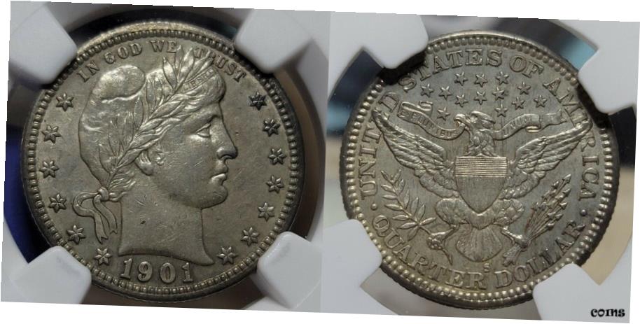 ڶ/ʼݾڽա 1901 S СС 25c NGC AU 55 ¤ 72,664!!!- show original title