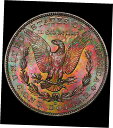 1882年-S モーガンドル PCGS MS63 ルージュ レッド ライム グリーン バイオレット レインボー トーン- show original title1882-S Morgan Dollar PCGS MS63 Rouge Red Lime Green Violet Rainbow Tone- show original title