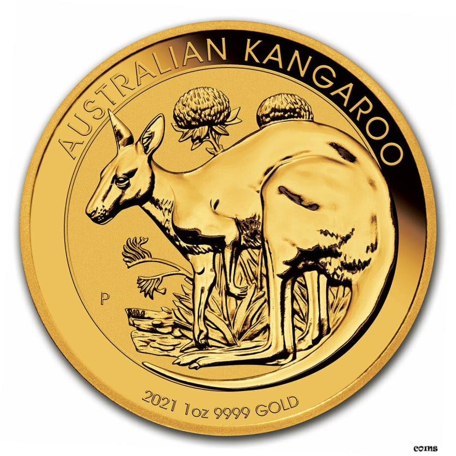  アンティークコイン コイン 金貨 銀貨  2021 オーストラリア 1オンス ゴールド カンガルーBU パースミント. 9999 ファインゴールド- show original title