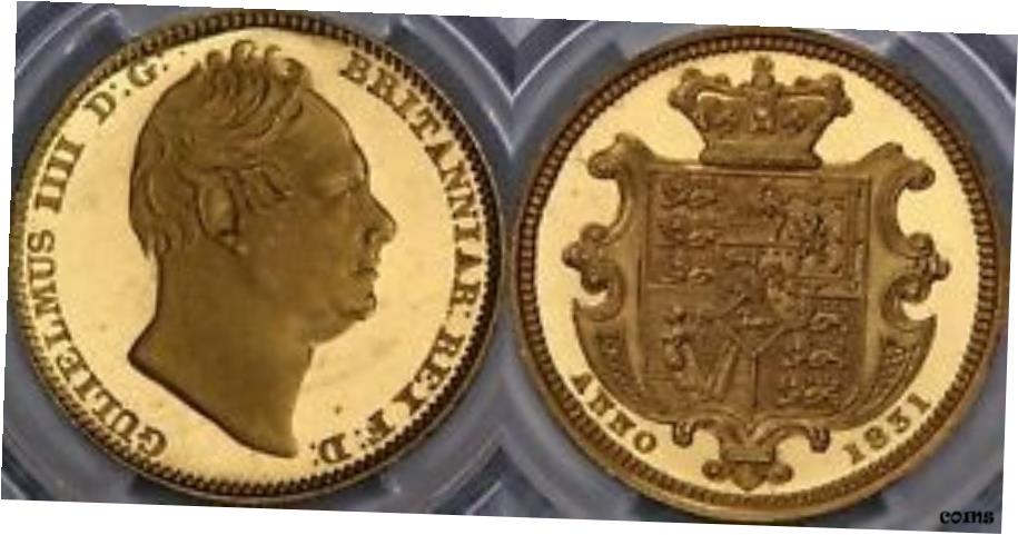 【極美品/品質保証書付】 1831 Proof Half Sovereign - PCGS PR64+DCAM