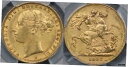 アンティークコイン コイン 金貨 銀貨  1887 Sydney St George Reverse Sovereign - PCGS AU58