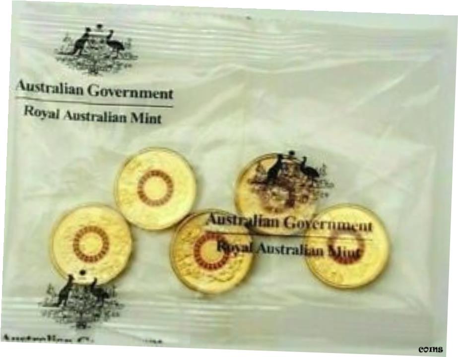 ڶ/ʼݾڽա ƥ    [̵] 2015 $2 LEST WE FORGET RAM Sachet/ Bags ANZAC Coins 5 coins COLOURED
