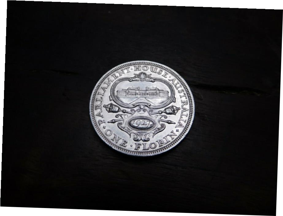 楽天金銀プラチナ　ワールドリソース【極美品/品質保証書付】 アンティークコイン コイン 金貨 銀貨 [送料無料] 1927 Australian Florin 3 Step ghEF （7）