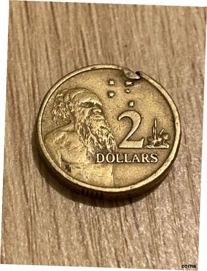 【極美品/品質保証書付】 アンティークコイン 硬貨 Rare $2 Coin Error? Australia With Dreamtime Rai..