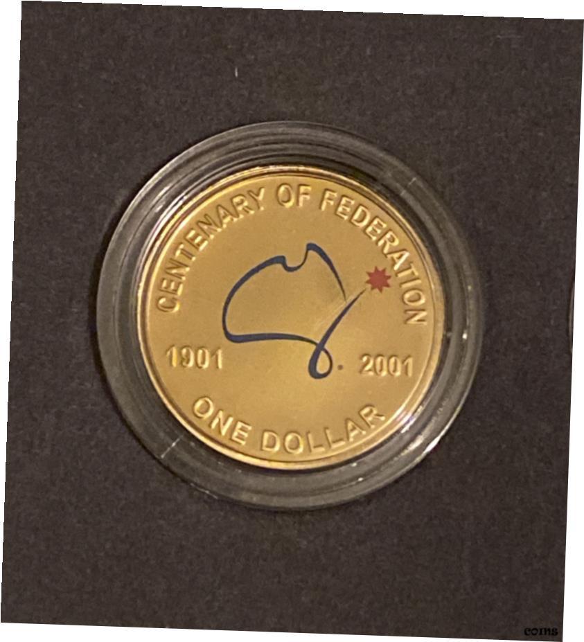 【極美品/品質保証書付】 アンティークコイン コイン 金貨 銀貨 [送料無料] 2001 3 Coin Set Centenary Federation Proof Set ACT Canberra Rare $1 50c 20c