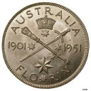 1951 Australian King George VI Jubilee Florin Silver Coin1951 Australian King George VI Jubilee Florin Silver Coin(3)