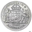  アンティークコイン コイン 金貨 銀貨  1960 Australia Queen Elizabeth II Florin Silver Coin