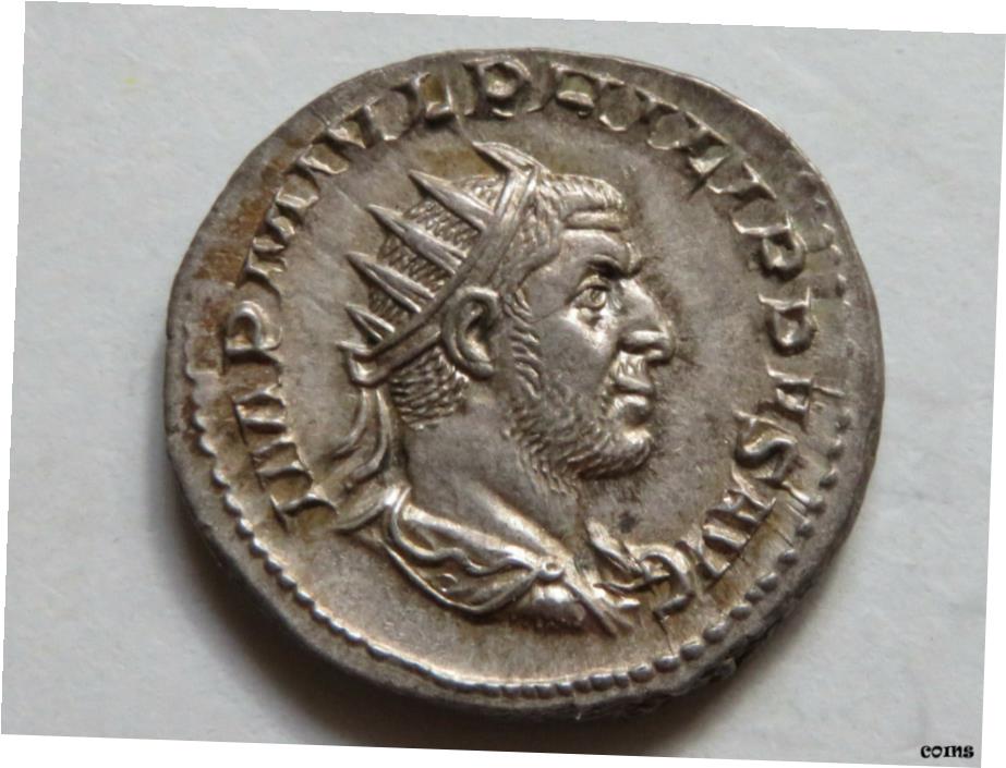 ڶ/ʼݾڽա ƥ    [̵] Philip 1. A.D.244-49, Silver Antoninianus... Rev-Aequitas standing left.. EF