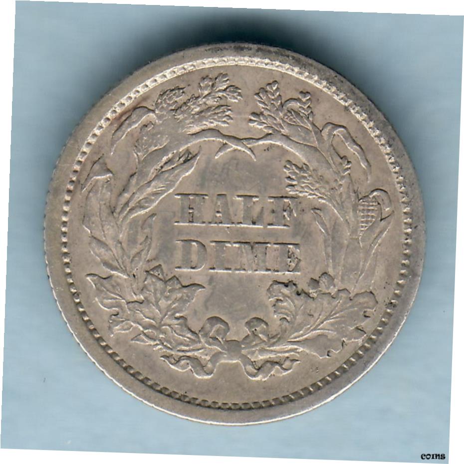 yɔi/iۏ؏tz AeB[NRC RC   [] U.S.A. 1861 Half Dime.. gVF - Trace Lustre