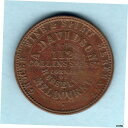 【極美品/品質保証書付】 アンティークコイン コイン 金貨 銀貨 送料無料 Australia Token. Davidson - 1862 1d. Melbourne Vic.. Vinebranch.. F /F