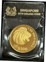 1994 ゴールドシンガポール 1オンス 犬の輝き年 $100 ドルプルーフコイン- show original title1994 Gold Singapor...