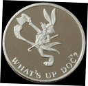 WARNER BROS 1オンス シルバー バグ バニー "WHAT IS UP DOC?" 50 周年記念メダリオン- show original titleWARNER BROS 1oz Silver Bug Bunny "WHAT IS UP DOC?" 50th Anniversary Medallion- show original title