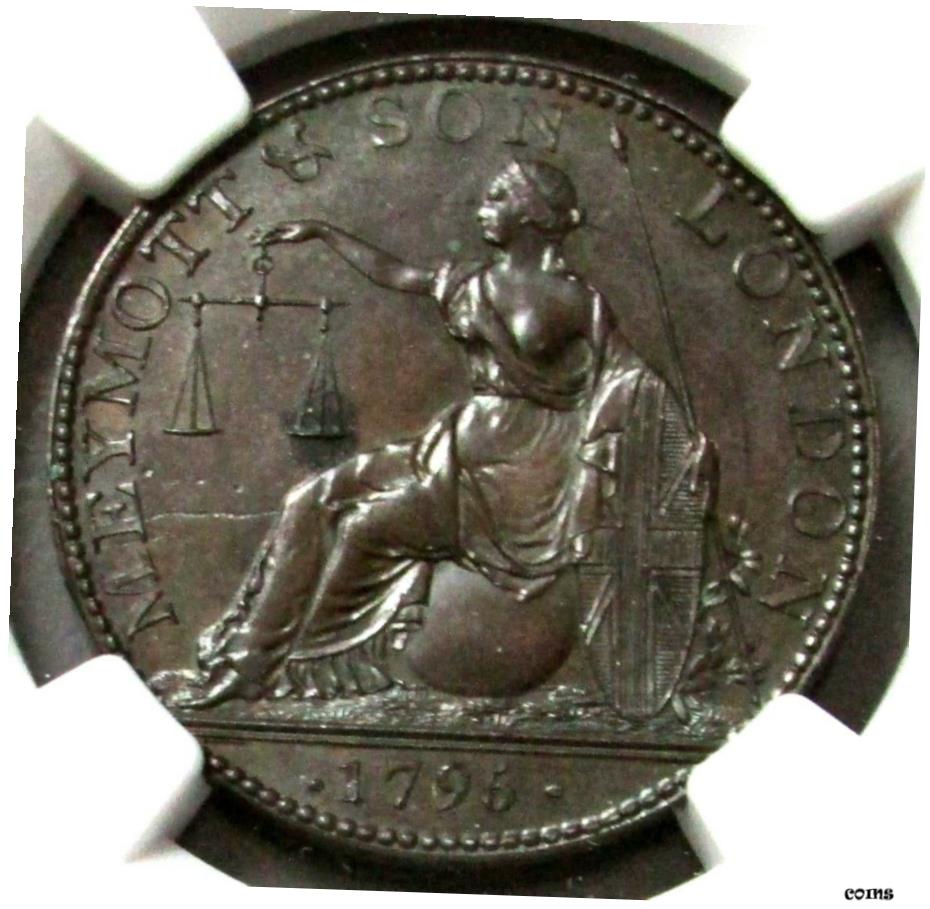 ڶ/ʼݾڽա ƥ    [̵] 1795 GREAT BRITAIN 1/2 ڥˡ ߥɥ륻å-MEYMOTT 'S CORNER OF WORMWOOD NGC MS 63 BN- show original title