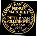 【極美品/品質保証書付】 アンティークコイン コイン 金貨 銀貨 [送料無料] 1965 年ネザーランズ プリンセス マーグリット ＆ ピーター ヴァン ボルレンホーベンウェディングメダル- show original title 2