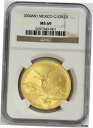 2004年 MO ゴールド メキシコ 3000鋳造 1オンス オンザ ウィングド ビクトリー コイン NGC 新品州 69- show original tit...