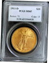 1911 D GOLD US $20 ドルセールガーデンダブルイーグルコイン PCGS 新品状態 65- show original title1911 D G...