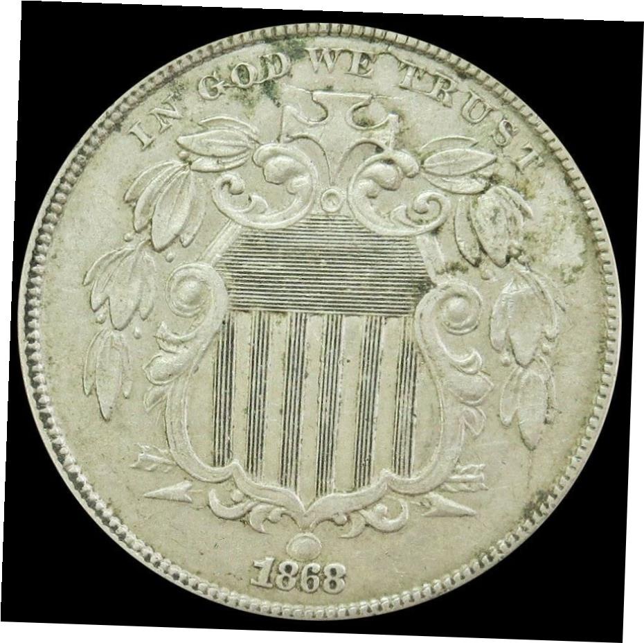  アンティークコイン コイン 金貨 銀貨  1868年 米国 シールド ニッケルコイン 超高状態- show original title