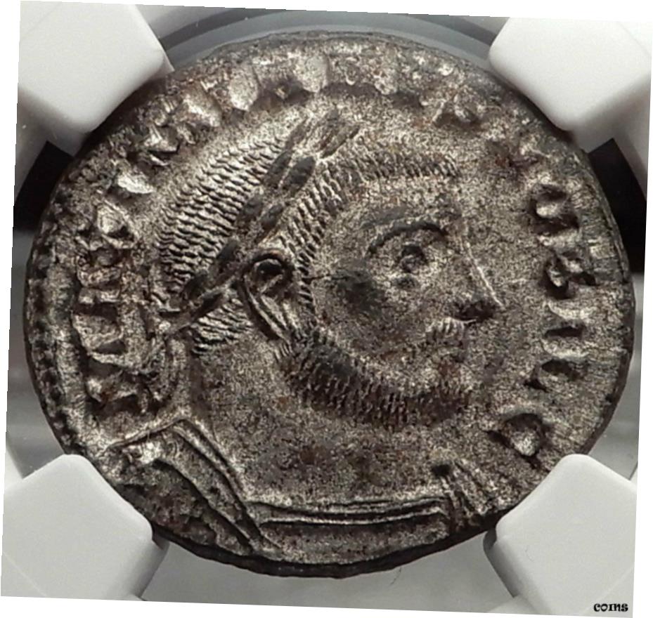  アンティークコイン コイン 金貨 銀貨  GALERIUS 303AD シルバー Follis GENIUS 本物 古代ローマン NGC MS コイン i58209- show original title