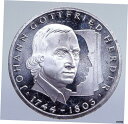  アンティークコイン コイン 金貨 銀貨  1994 G ドイツ JOHANN GOTTFRIED HERDER ヴィンテージ プルーフ シルバー 10 マーク コイン i94852- show original title