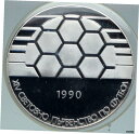 1990 ブルガリア ワールド フットボール チャンピオンシップ イタリー プルーフ シルバー 25 レバ コイン i86929- show original ...