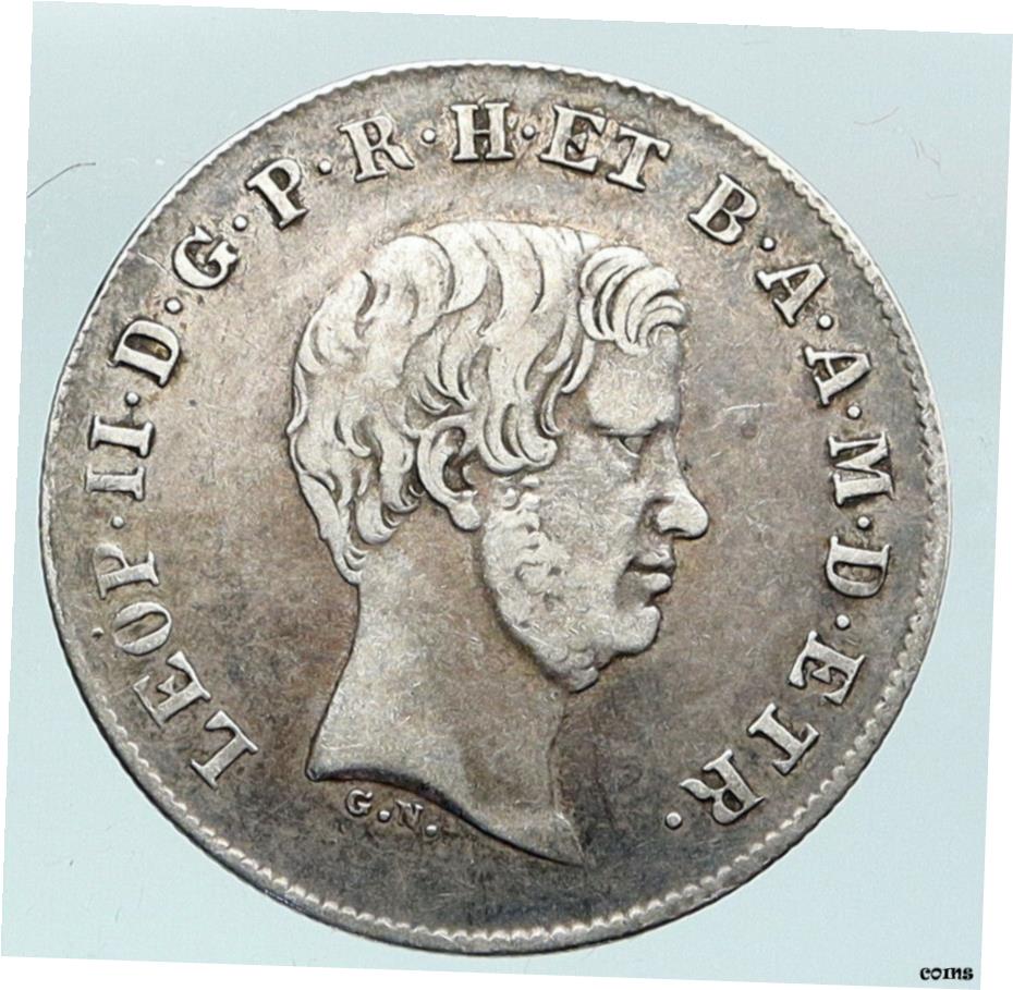  アンティークコイン コイン 金貨 銀貨  1856年 イタリア州 TUSCANY LEOPOLDO II アンティーク シルバー 1 パオロ コイン i89814- show original title