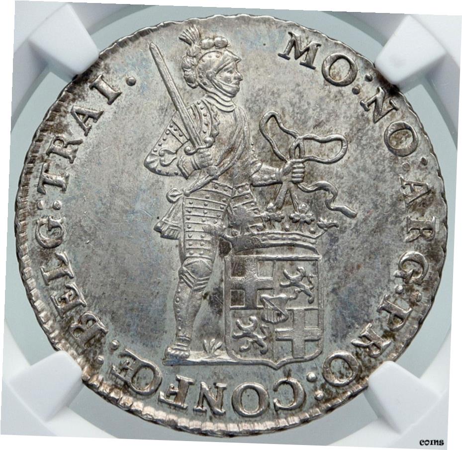  アンティークコイン 硬貨 1762年 オランダ オランダ州 ユトレヒトナイト シルバー 1/2 ダクトコイン NGC i87190- show original title  #oot-wr-6571-984