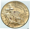 1930年 アメリカ マサチェット ベイ コロニー ピルグリム フィッシュ アンティーク ヴィンテージ 300Y メダル i88324- show origin...