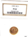 LOOK __ BIG SALE __ 1905 NGC プルーフ 62 リバティヘッド 2 1/2 ドルゴールドピース- show original titl...