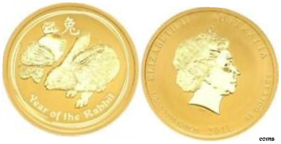  アンティークコイン コイン 金貨 銀貨  Australien, 1/2 Unze Lunar II Hase 2011 Gold, 50 $, Lunar 2 st (50233)