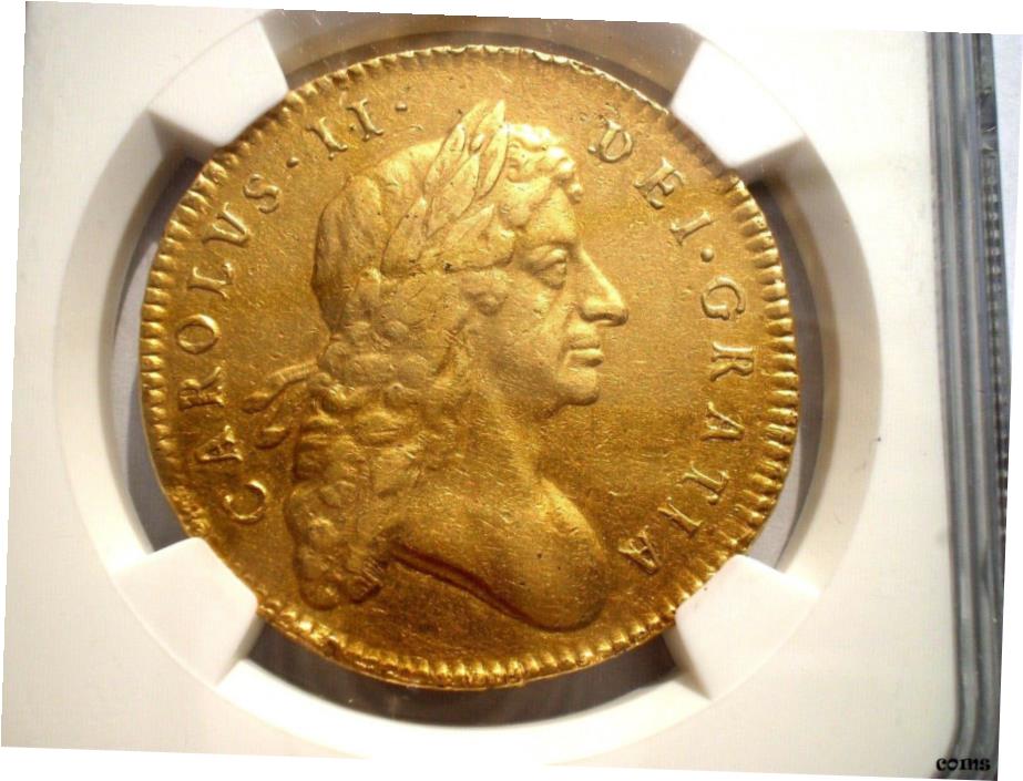 【極美品/品質保証書付】 アンティークコイン 硬貨 1681 UK ENGLAND REX CHARLES II 5 ギニアゴールドコイン レア- show original title [送料無料] #oof-wr-6602-30