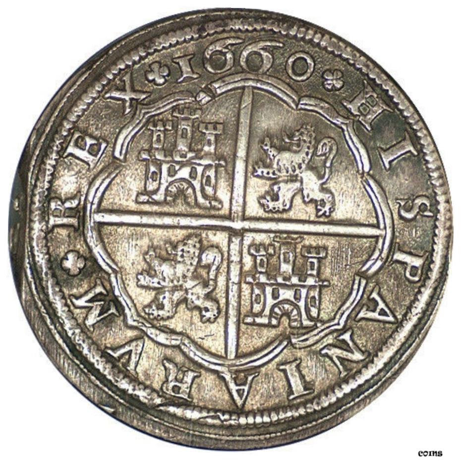  アンティークコイン 硬貨 スペイン 1660-BR （ セゴビア ） フィリップ IIII 8 Reales NGC MS-62- show original title  #oot-wr-6604-41