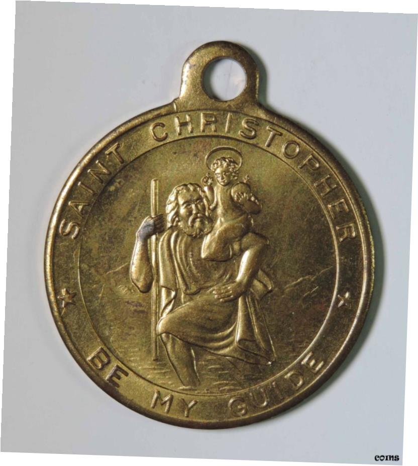 ڶ/ʼݾڽա ƥ    [̵] Saint Christopher Be Our Guide Religious Land &Sea Car Train Ship Plane Medal- show original title