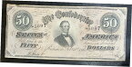 【極美品/品質保証書付】 アンティークコイン コイン 金貨 銀貨 [送料無料] 1864年 $50 アメリカ連合国リッチモンドハイグレード- show original title