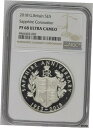 【極美品/品質保証書付】 アンティークコイン コイン 金貨 銀貨 送料無料 2018 Great Britain Silver Proof 5 Sapphire Coronation Piedfort PF68UC Thick