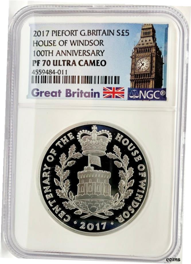  アンティークコイン コイン 金貨 銀貨  2017 Great Britain House Windsor センテナリー ピートフォート シルバー NGC PF70 UC 1.8OZT- show original title